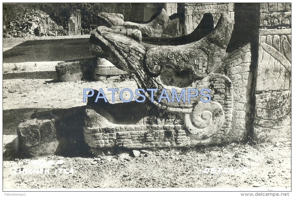 26096 MEXICO MERIDA YUCATAN HEAD OF SNAKE RUINS CHICHEN - ITZA POSTAL POSTCARD - Nicaragua