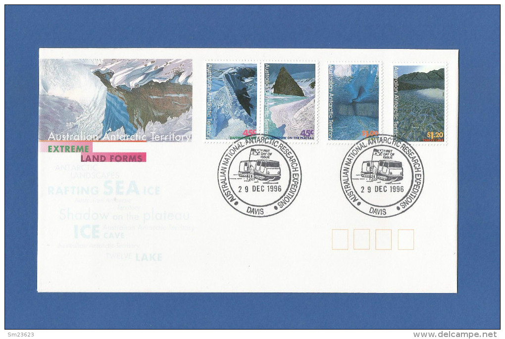 AAT  1996  Mi.Nr. 106 / 109 , Research Expeditions DAVIS - FDC 29. Dec.1996 - FDC