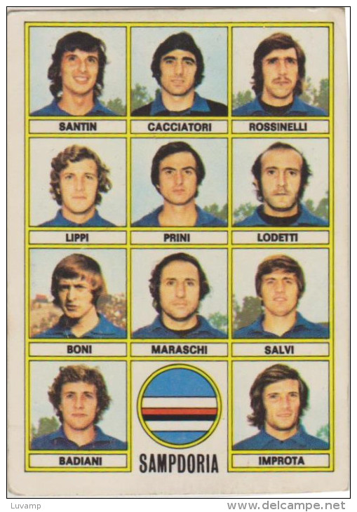 CALCIATORI PANINI 1973-74 SQUADRA SERIE A-Sampdoria N. 30 (161114) - Edizione Italiana