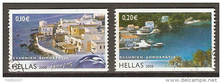 GRECE     -     2 PORTS  /  VILLES       -    Oblitérés - Usati