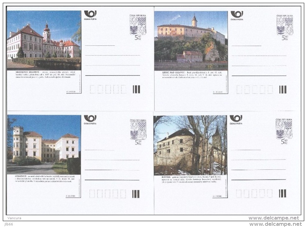 Série Complète   Châteaux Et Architecture 2001  De 8 Cartes A113/120 Michel P 13 A  I - Postales