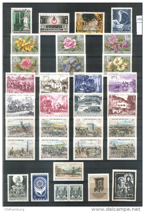 1362a: Österreich- Jahrgänge 1964- 1973 Feinst ** Postfrisch Komplett - Collections