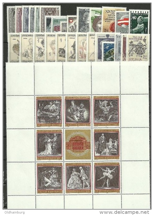 1362a: Österreich- Jahrgänge 1964- 1973 feinst ** postfrisch komplett