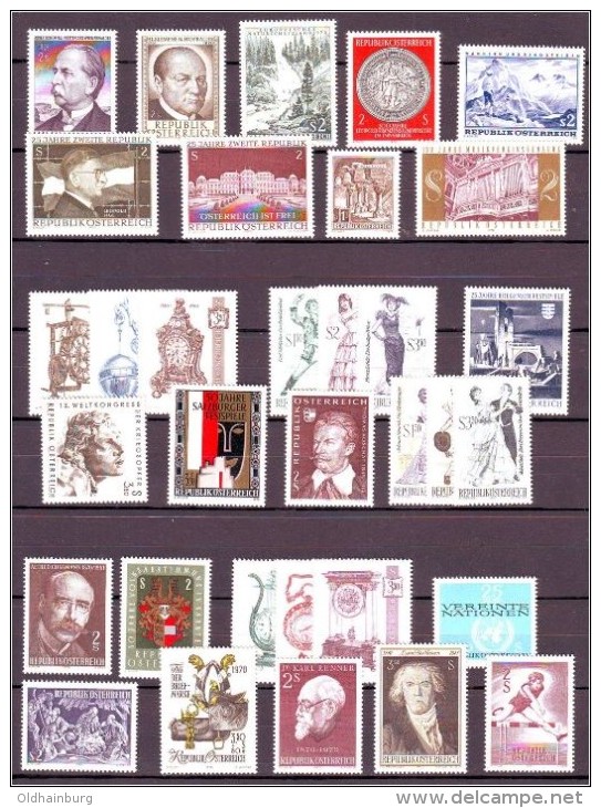 1362a: Österreich- Jahrgänge 1964- 1973 feinst ** postfrisch komplett