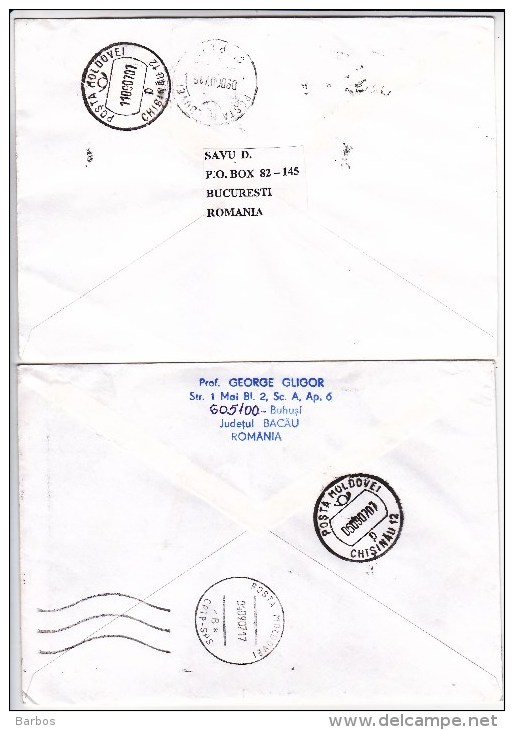 2007 , Romania To Moldova  , Caving , Crafts, Pottery, Cave , Easter , 2  Used Covers - Brieven En Documenten