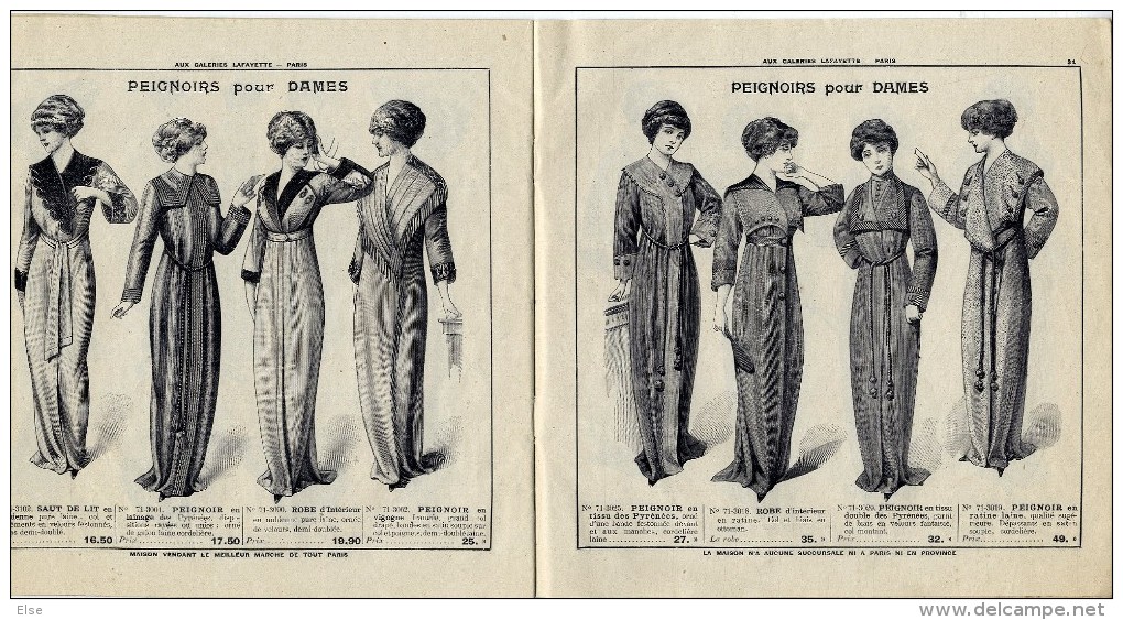 GALERIE LAFAYETTE  CATALOGUE SPECIAL ROBES ET COSTUMES POUR DAME   HIVER 1912 1913  -  40 PAGES - Mode