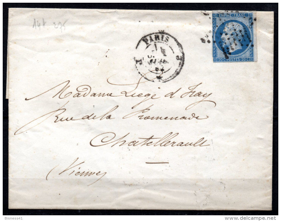 5/ France  : N° 14a SUR LETTRE   , Cote : 5,00 € , Disperse Belle Collection ! - 1853-1860 Napoleon III