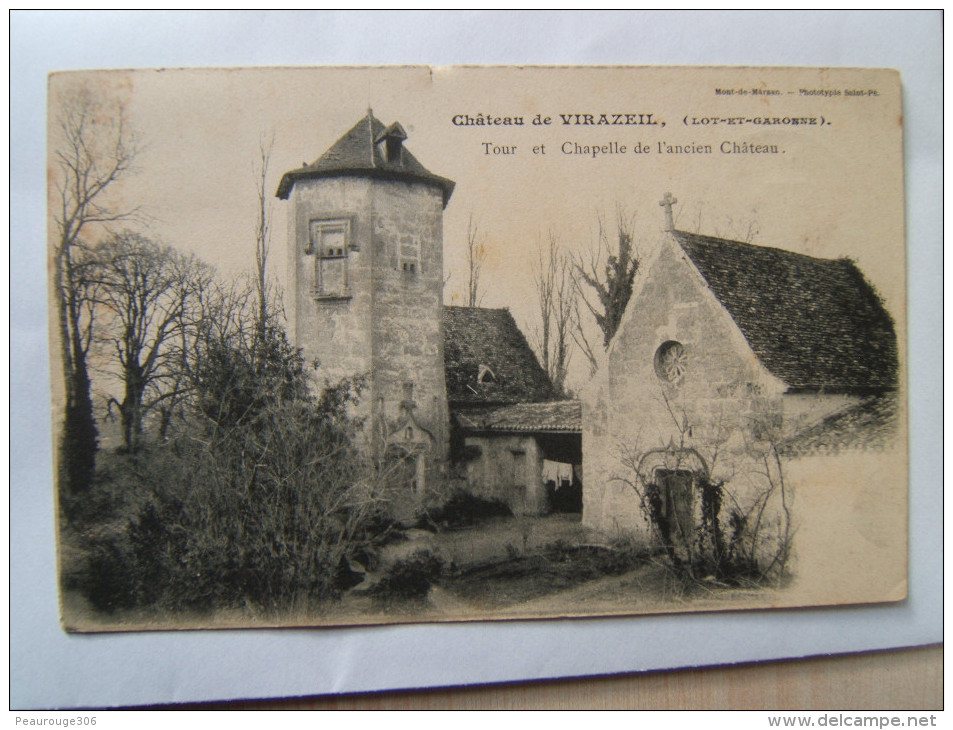 47## CHATEAU DE VIRAZEIL: Tour Et Chapelle De L'ancien Chateau                CPA - Autres & Non Classés