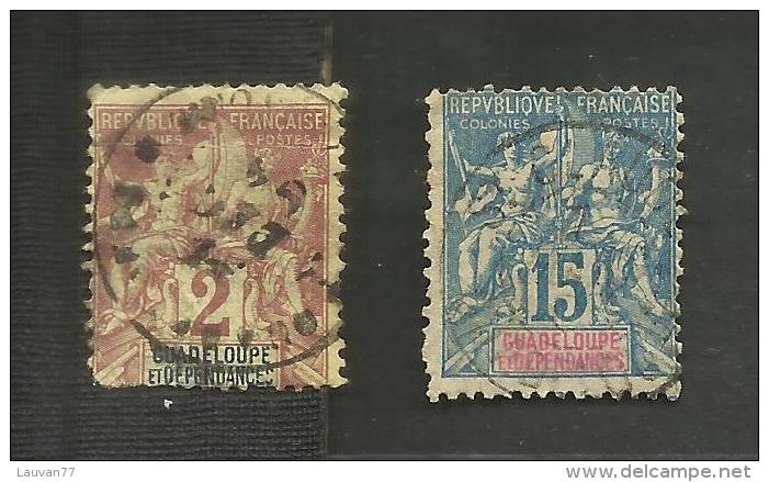 Guadeloupe N°28, 32 Cote 3.50 Euros - Oblitérés