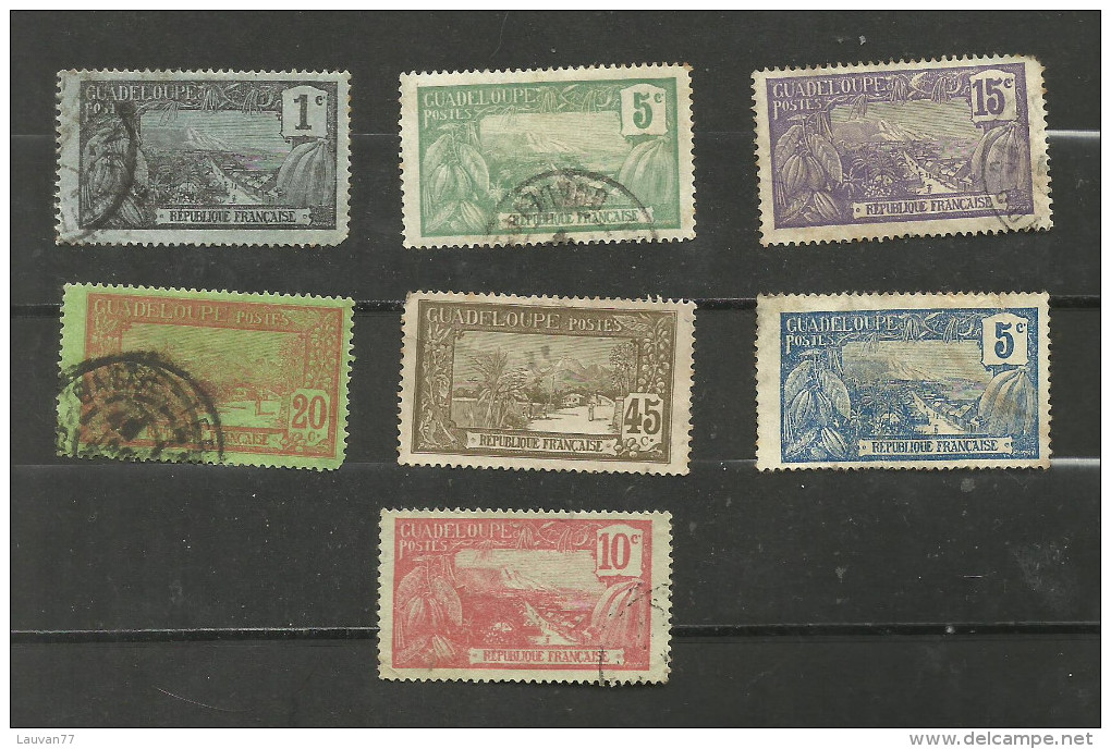 Guadeloupe N°55, 58, 60, 61, 66, 77, 78 Cote 4.40 Euros - Oblitérés