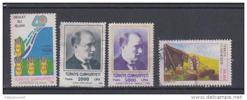 Turquie Lot De 4 Timbres  Oblitérés Différents - Used Stamps
