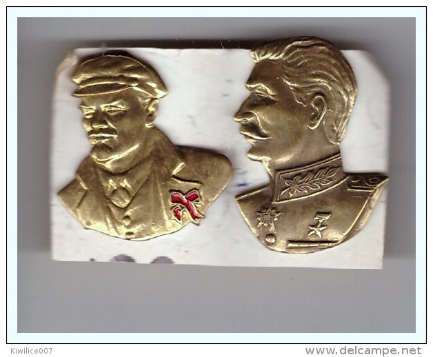 2 Medailles En Cuivre  Lenine , Staline  Russie Russe  Urss - Russie