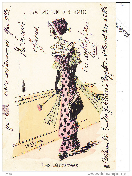Illustrateur ROBERTY ,la Mode En 1910, Les Entravées 205 - Robert