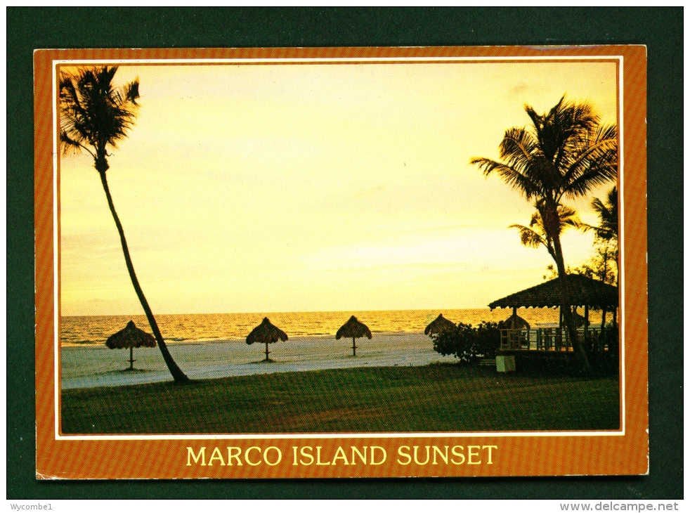 USA  -  Marco Island Sunset  Used Postcard As Scans - Naples