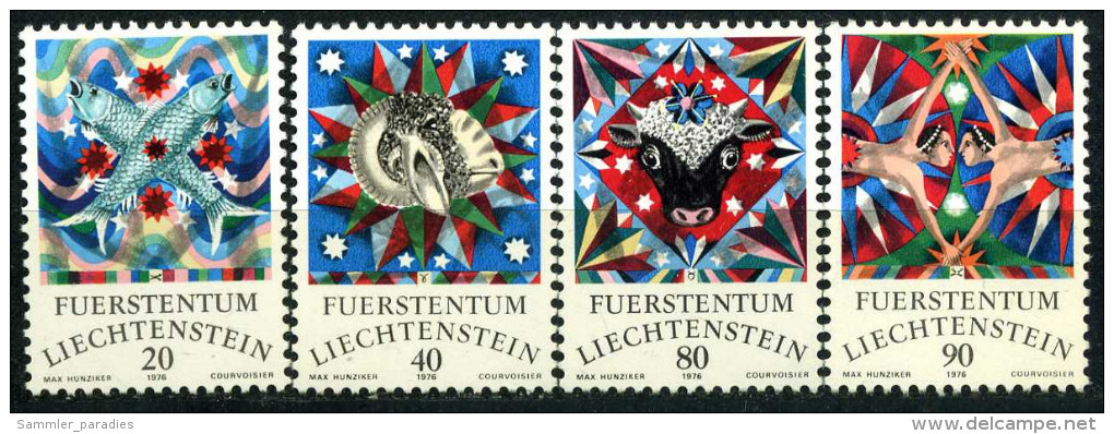 Liechtenstein - Michel 658 / 661 - ** Postfrisch (B) - Tierkreiszeichen I - Nuevos