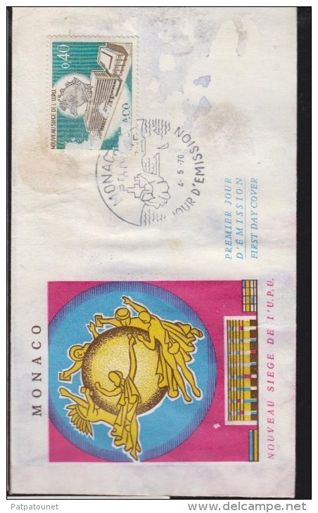 OPU Monaco FDC 1970 - UPU (Wereldpostunie)