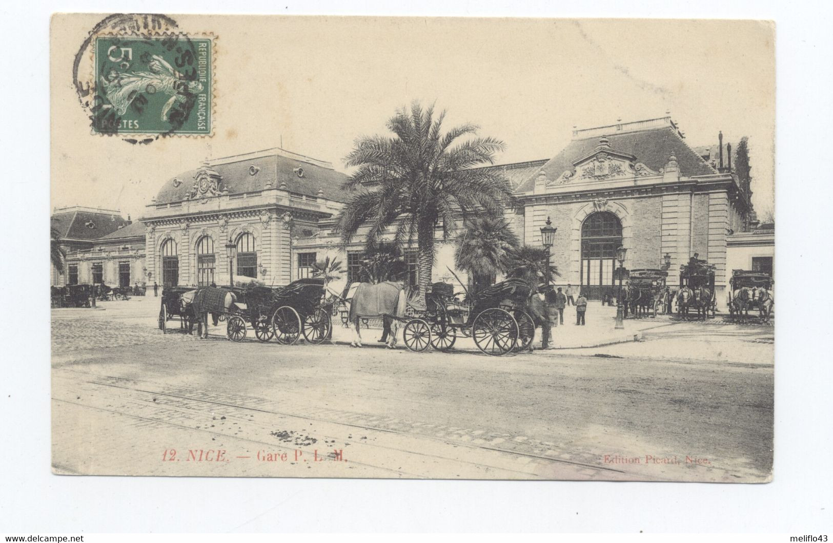 06/CPA A - Nice - Gare PLM (attelages) - Ferrocarril - Estación