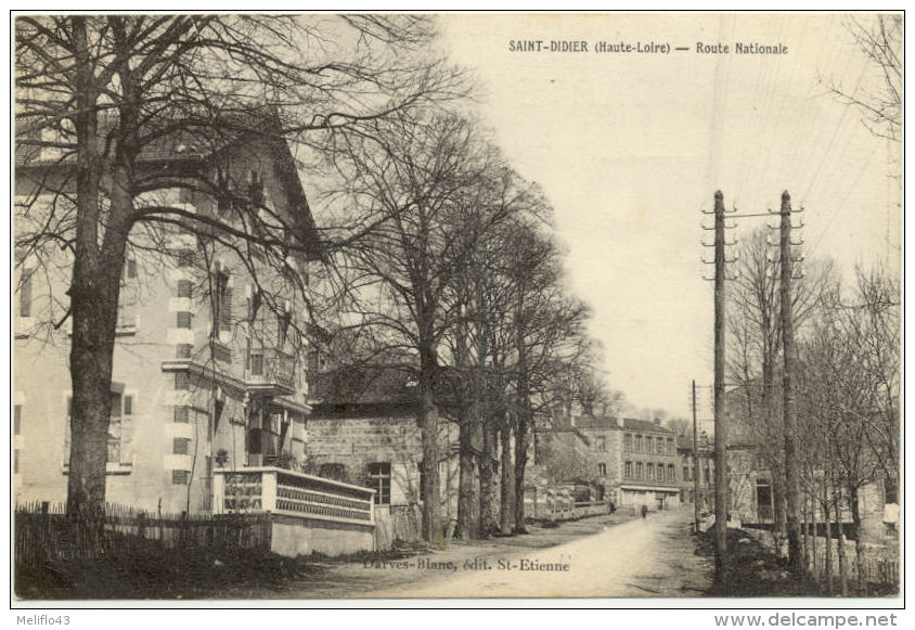 43/CPA - Saint Didier - Route Nationale - Saint Didier En Velay