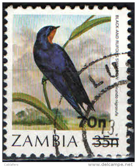 ZAMBIA - 1990 - UCCELLO - BIRD - USATO - Zambia (1965-...)