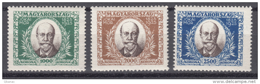 Hungary 1925 Mi#398-400 Mint Never Hinged - Unused Stamps