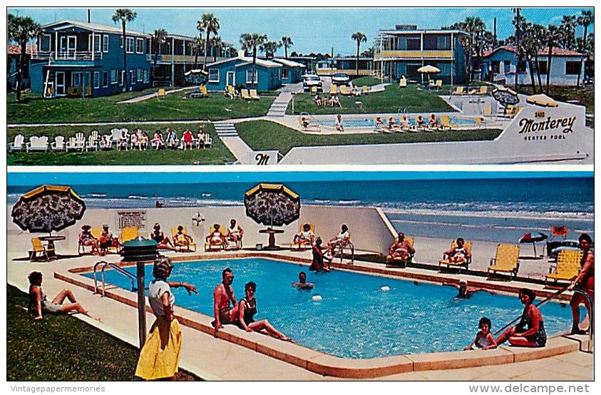 257479-Florida, Daytona Beach, Monterey Motel, JG Von Studios By Dexter Press No 47489-B - Daytona