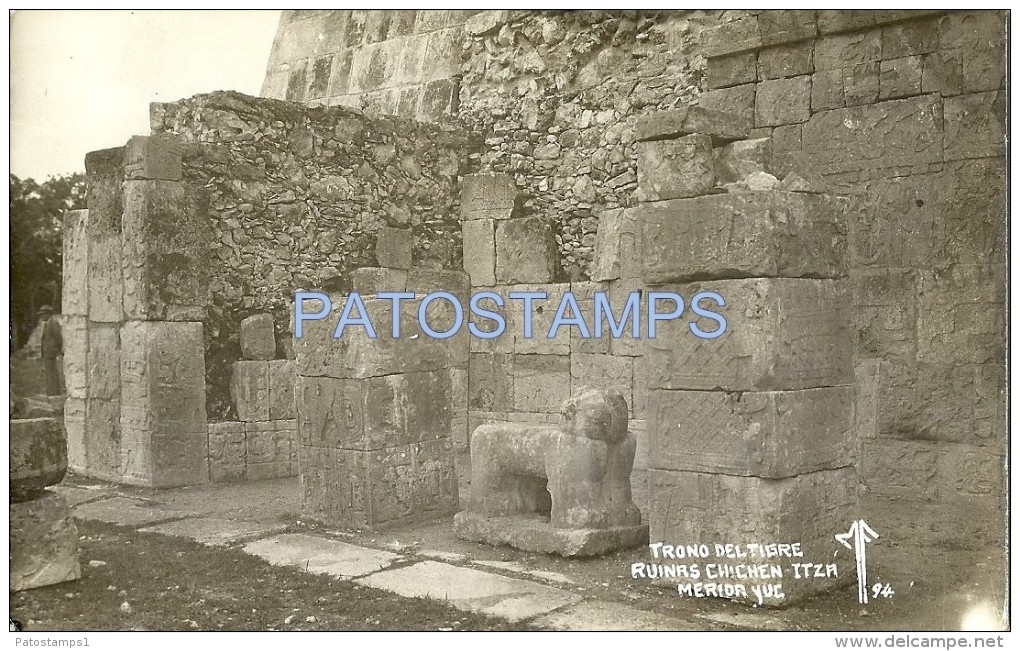 26122 MEXICO MERIDA YUCATAN THE THRONE THE TIGER RUINS CHICHEN - ITZA POSTAL POSTCARD - Nicaragua