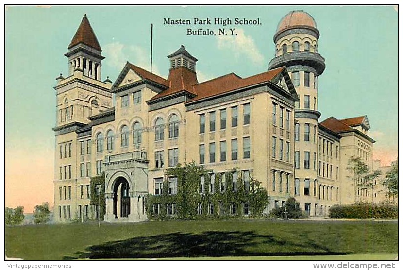 235253-New York, Buffalo, Masten Park High School, Curt Teich No A-24610 - Buffalo