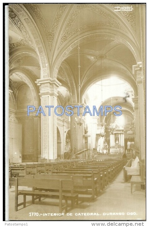 26192 MEXICO DURANGO CATHEDRAL INTERIOR POSTAL POSTCARD - Nicaragua