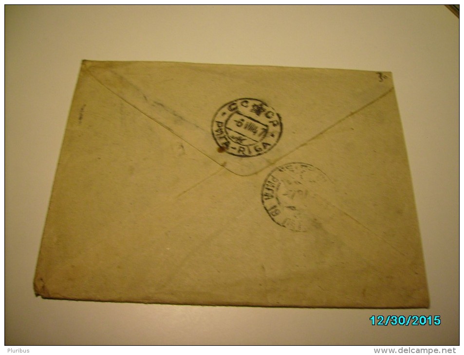 RUSSIA USSR POSTAL STATIONERY COVER  MOSCOW TO RIGA 1947 , 0 - ...-1949