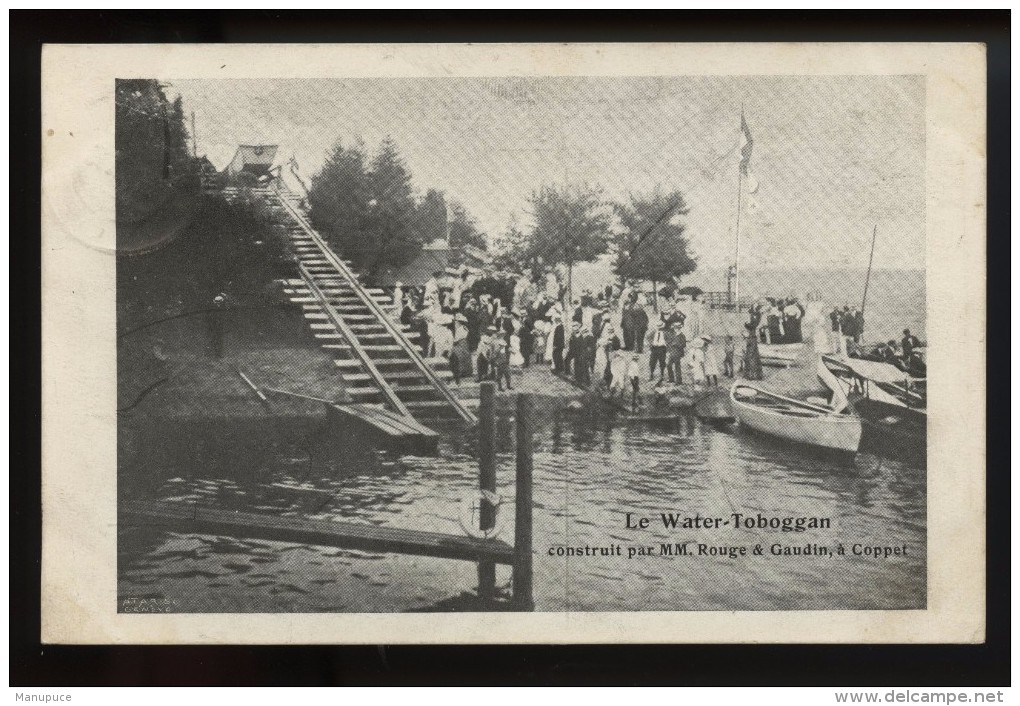 Le Water Toboggan Construit Par MM Rouge & Gaudin A Coppet  Rare - Coppet