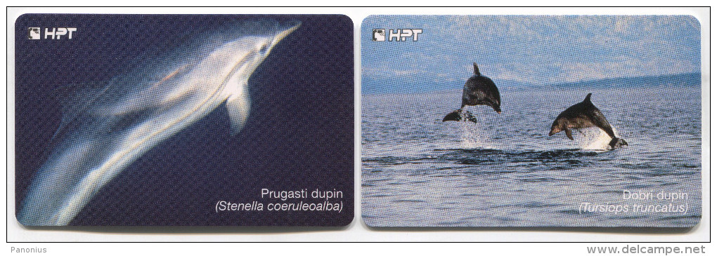 DOLPHIN DAUPHIN - Phonecards Telecartes Telefonkarten, 2 Pieces - Delfines