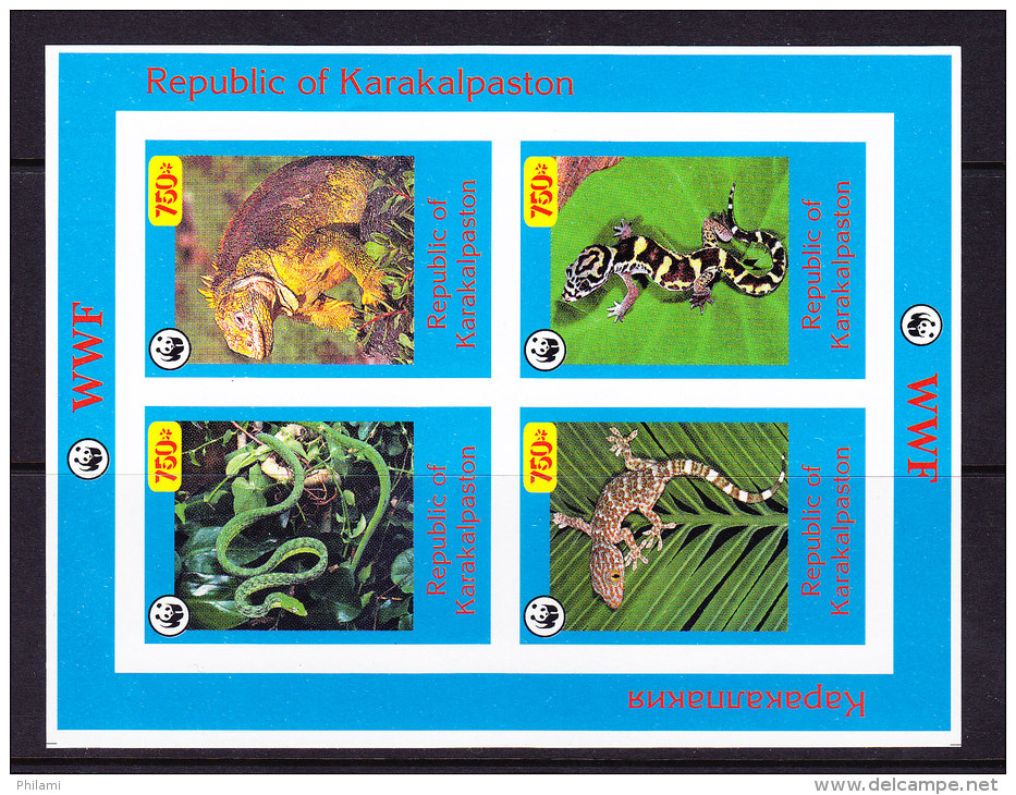 KARAKALPASTAN_, REPTILES, WWF, ** MNH .  (5R41) - Serpents