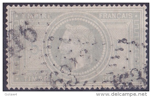 16113# N° 33 NAPOLEON LAURE 5 Francs GRIS VIOLET Oblitéré Cote 1000 Euros TRES BEAU CENTRAGE LEGER AMINCI VOIR SCAN - 1863-1870 Napoleone III Con Gli Allori