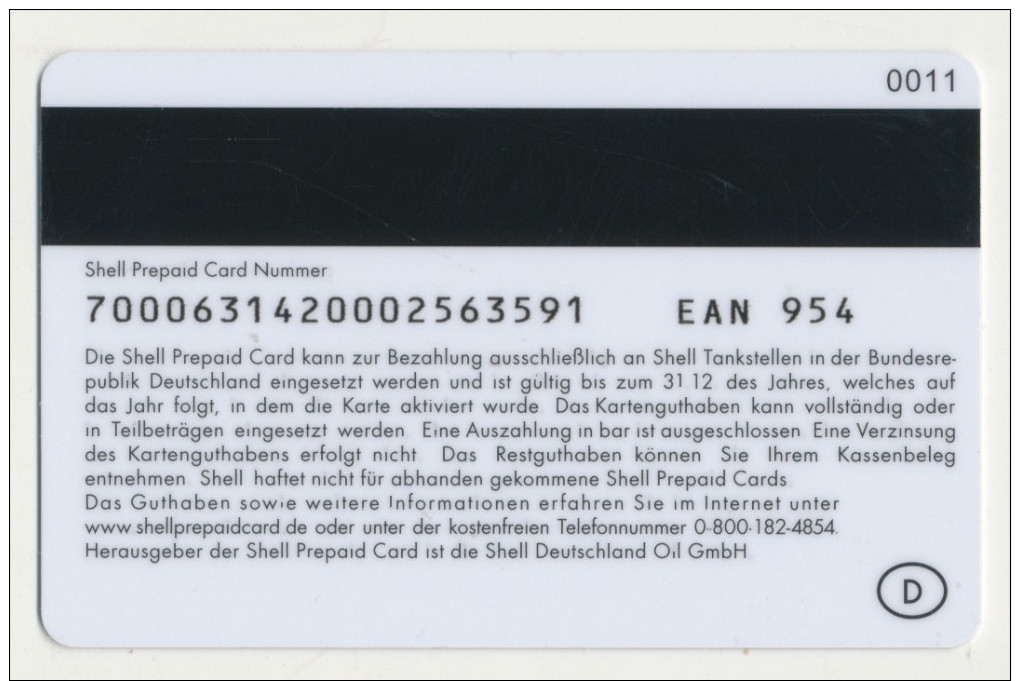 Shell - 10 € - Geschenkkarte/Giftcard  -   Gebraucht / Leer  !!!!! ( 384 ) - Gift Cards