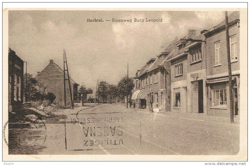 HECHTEL - STEENWEG BURG LEOPOLD (Publicité SABENA Au Recto) - Hechtel-Eksel