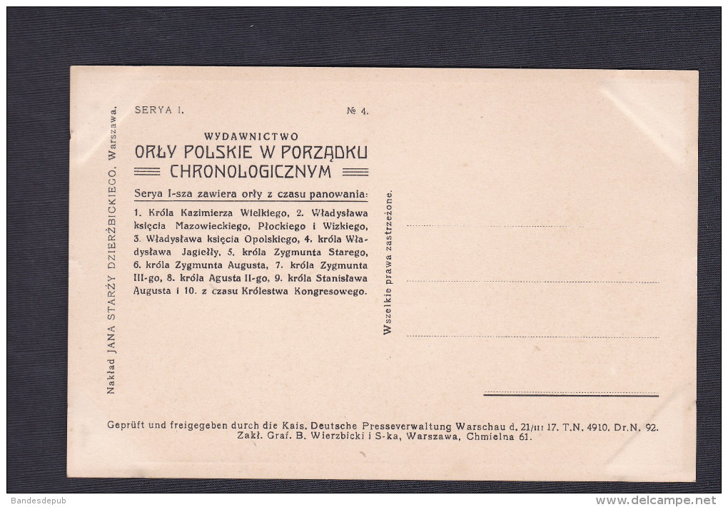 Pologne Orly Polskie W Porzadku Chronologicznym - Orzel Ploski Z Czasu Panowania Krola Wladyslawa Jagietty ... - Pologne