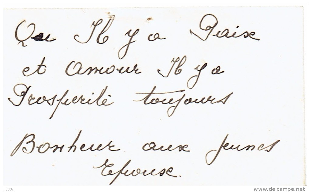 Ancienne Carte De Visite De M. Et Mme A. Marlière-Lechien, Rue De La Concorde, Jolimont Haine-Saint-Pierre (vers 1935) - Cartes De Visite