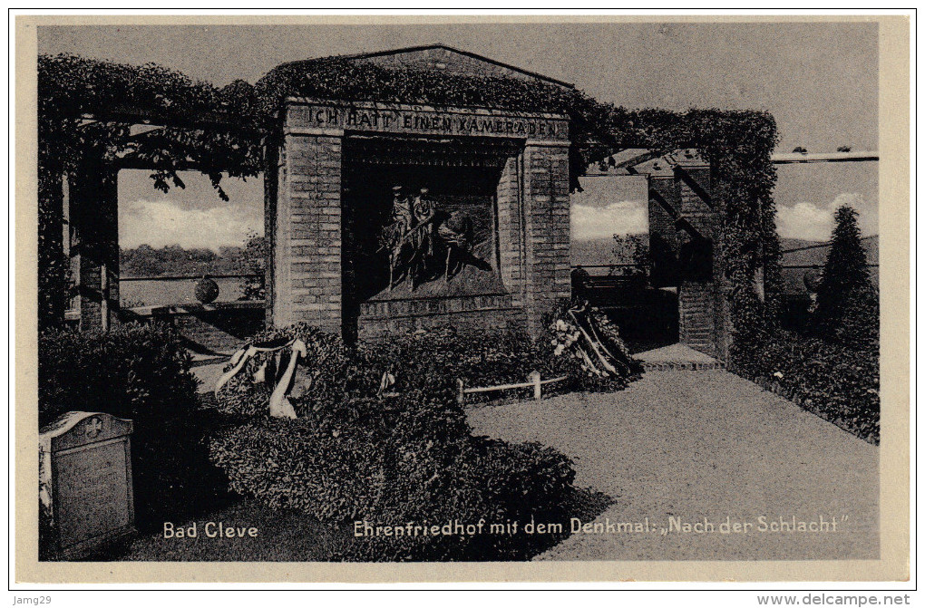 Duitsland/Deutschland, Kleef/Kleve, Bad Cleve, Ehrenfriedhof Mit Denkmal "Nach Der Schlacht', 1931 - Kleve