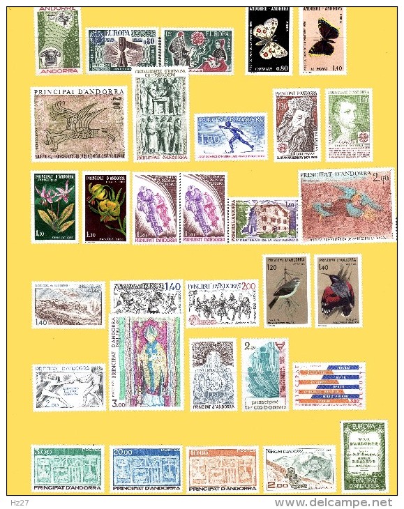 Andorre Lot De Timbres Neufs** Luxe De 1944 à 1989 Cote 390€ - Verzamelingen