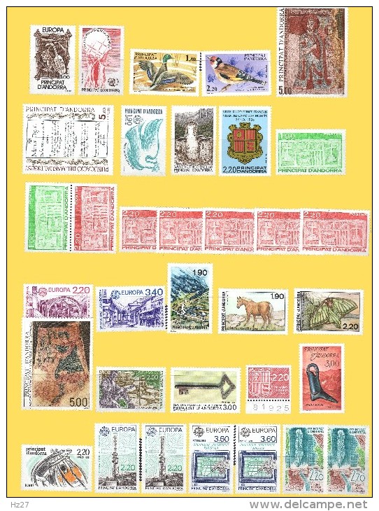 Andorre Lot De Timbres Neufs** Luxe De 1944 à 1989 Cote 390€ - Verzamelingen