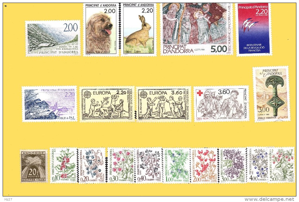 Andorre Lot De Timbres Neufs** Luxe De 1944 à 1989 Cote 390€ - Verzamelingen