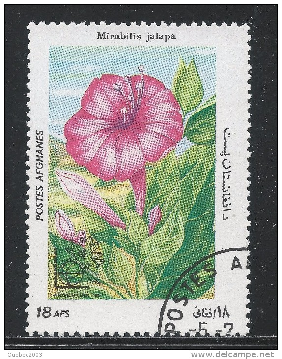 Afghanistan 1985. Scott #1150 (U) Flowers, Mirabilis Jalapa - Afghanistan