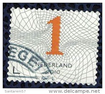 Pays Bas 2010 Oblitéré Used Timbre Numérique 1 Imprimé En Motif De Fond - Used Stamps