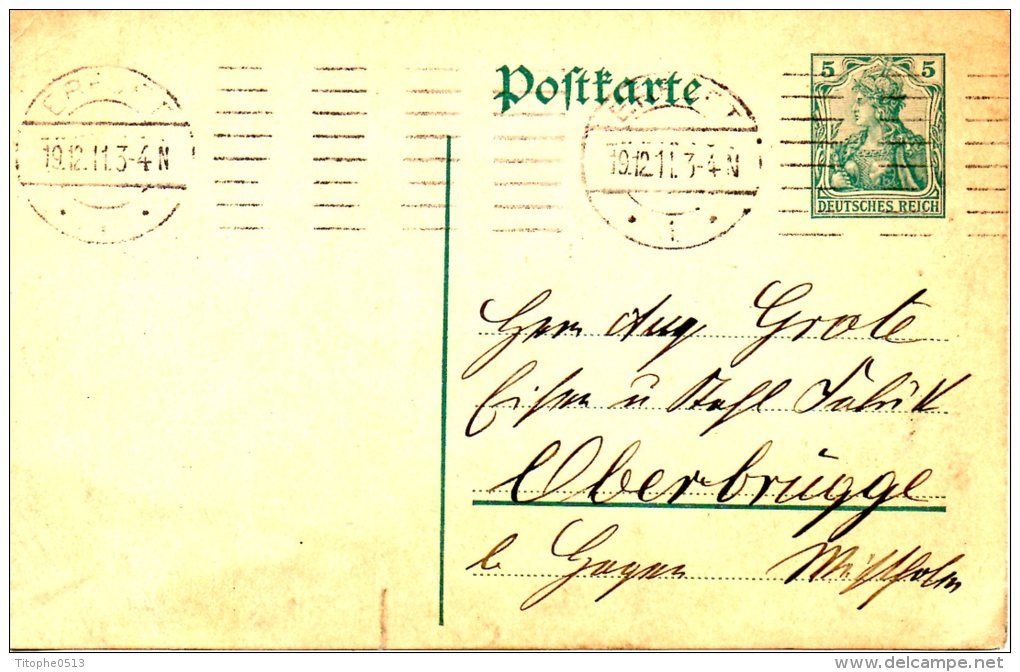 ALLEMAGNE. Carte Pré-timbrée Ayant Circulé. Oblitération : Erfurt. - Briefe U. Dokumente