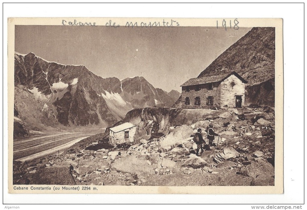 13659 - Cabane Constantia Ou Mountet  Alpinistes 2 Scans - Autres & Non Classés