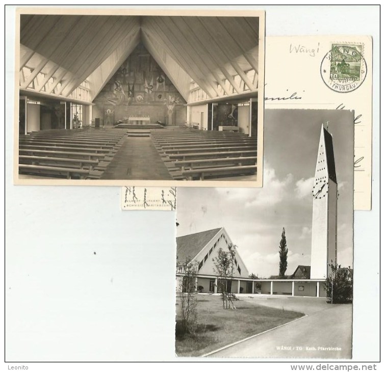 WÄNGI TG Münchwilen Murgtal Kirche Pfarrkirche Winterhilfe 1949, 3 Karten - Münchwilen