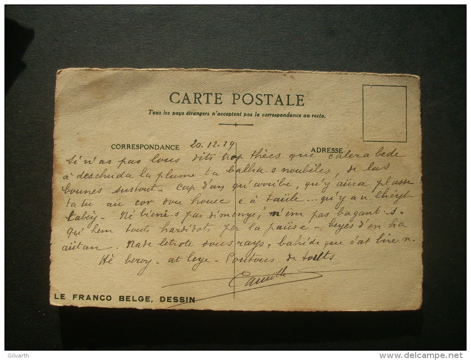 Compagnie Franco Belge Des Crayons Ateliers Bois   - Circulée 1929 L236 Texte En Patois (gascon ?) - Autres & Non Classés