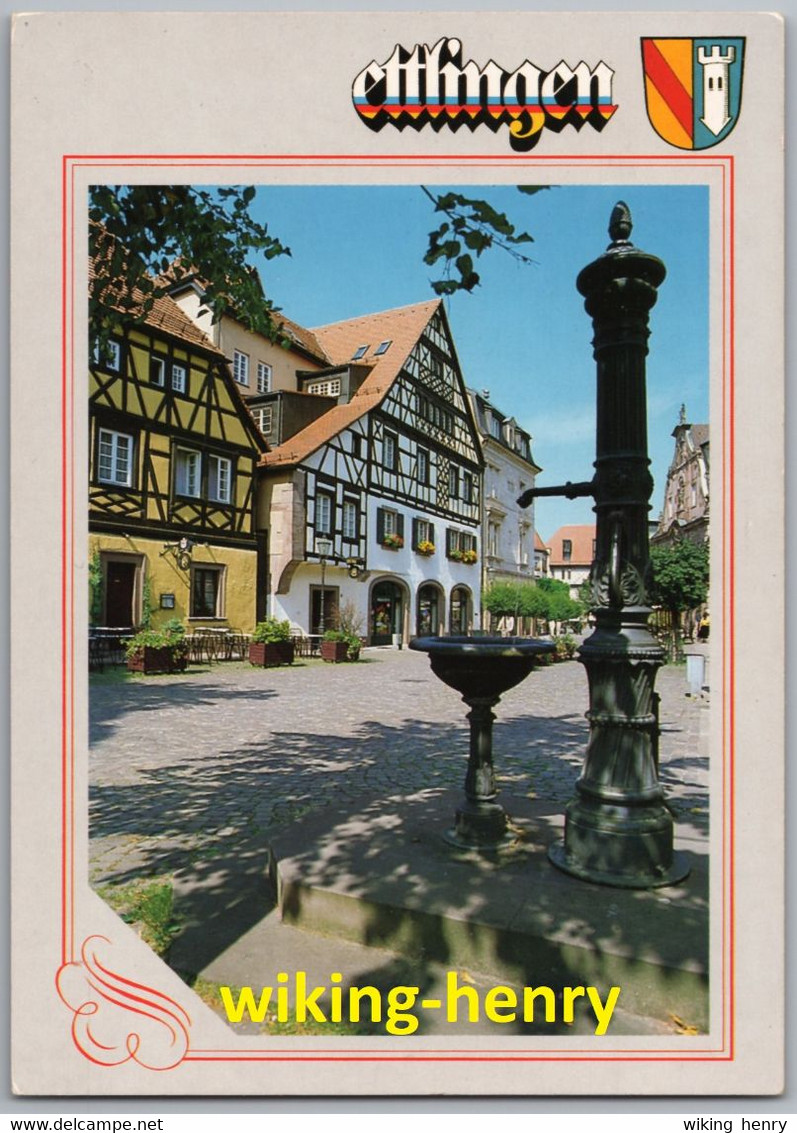 Ettlingen - Fachwerkhäuser Mit Brunnen - Ettlingen