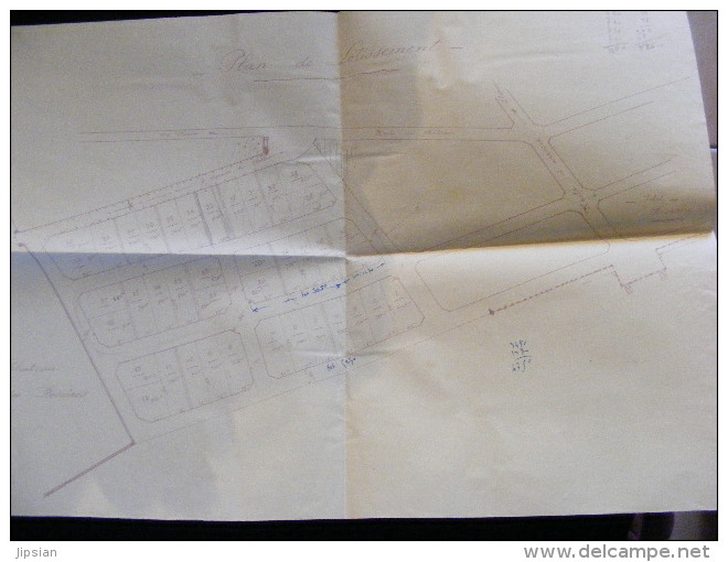 Plan De Lotissement Plage Des Rosaires Près Saint Brieuc  Circa 1936   M1 - Dépliants Touristiques