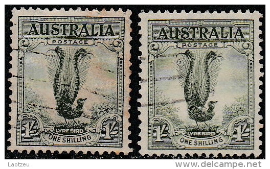 Australie 1937. ~ YT 118 Par 3 - Oiseau-lyre - Oblitérés